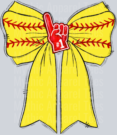 Softball bow batter batter DTF Softball Transfers
