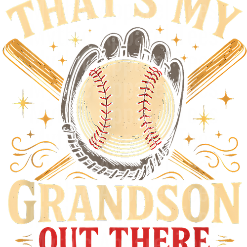 Grandma Grandpa Grandparents Baseball DTF Transfer
