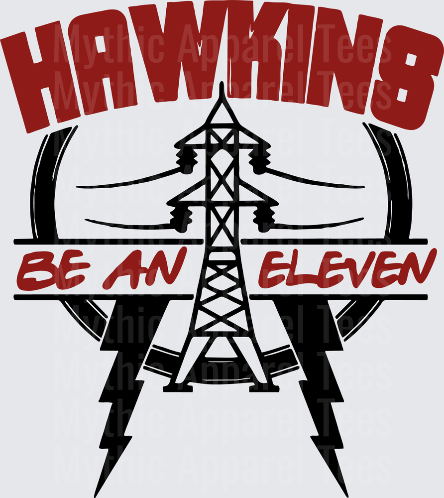 Stranger Things Hawkins Be An Eleven Power Tower Lightning Bolt