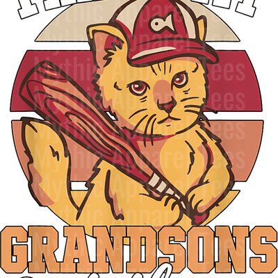 Grandma Grandpa Grandparents Baseball DTF Transfer
