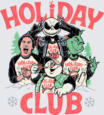 Holiday Club Buddy the Elf Jack Skellington Grinch Frosty the Snowman Christmas Squad Group