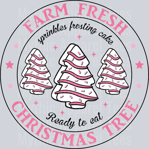 Farm fresh christmas tree little debbie christmas tree DTF Christmas Transfers