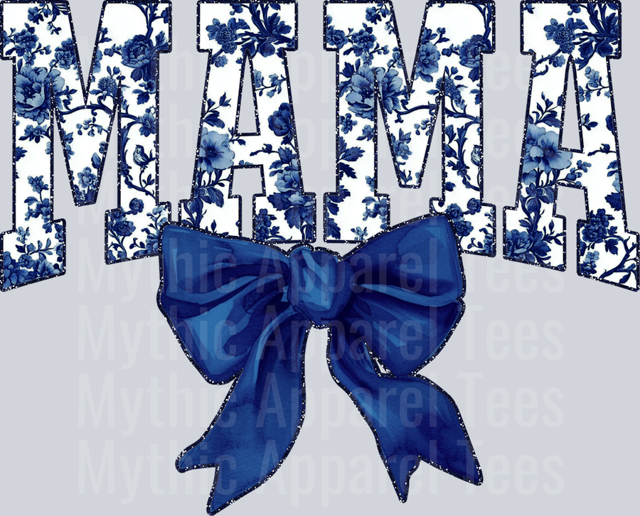 Navy Toile Mama