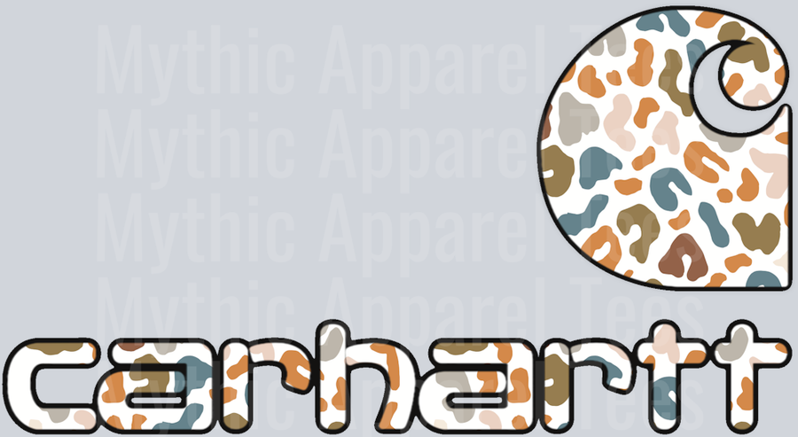 Carhartt Long Cow colorful DTF Carhartt Transfers
