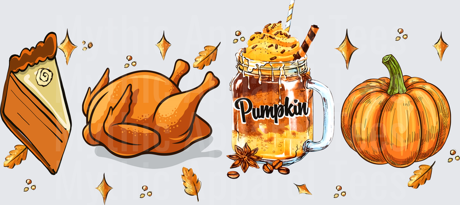 Disney Fall and Thanksgiving Pie Turkey Pumpkin Spice Latte