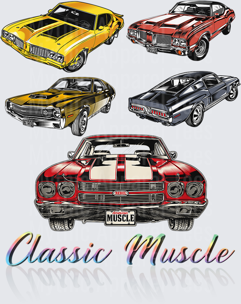 Classic Car American Muscle Cars Novelty T-Shirt