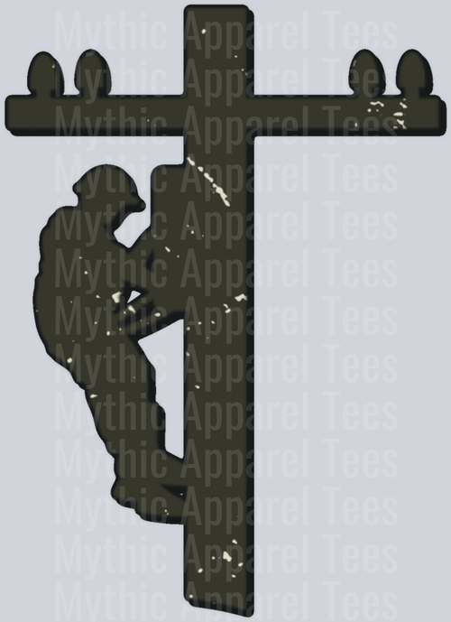 Line wife Pocket DTF Blue Collar Transfers