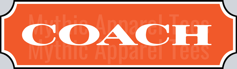 Coach Orange and White DTF Coach Transfers