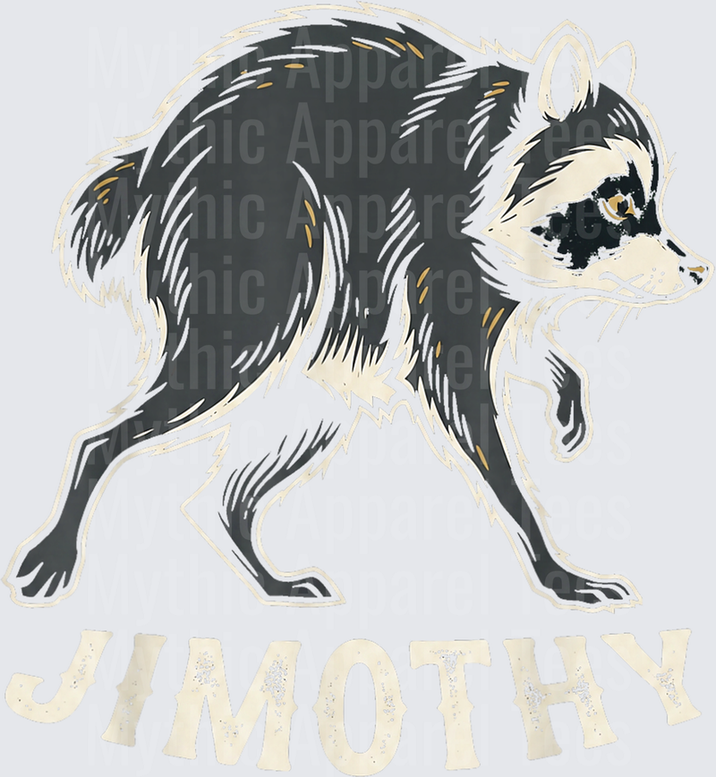 Jimothy the Raccoon Vintage Illustrated Walking Trash Panda