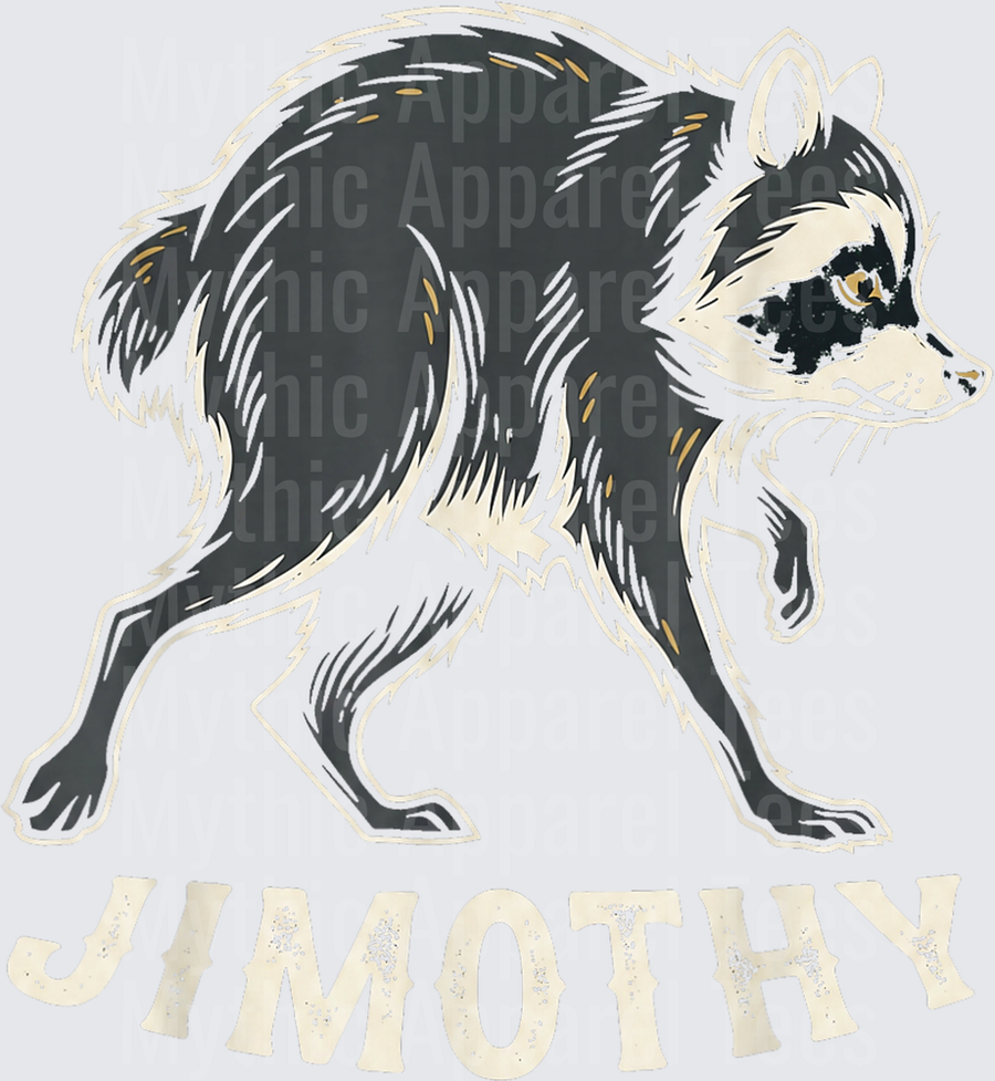 Jimothy the Raccoon Vintage Illustrated Walking Trash Panda