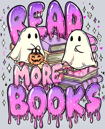 Read more books Png, Spooky Book Club Png, Spooky Reading Bookish Lover Png, Spooky Season Png, Halloween Png, Girly Halloween Png_processed