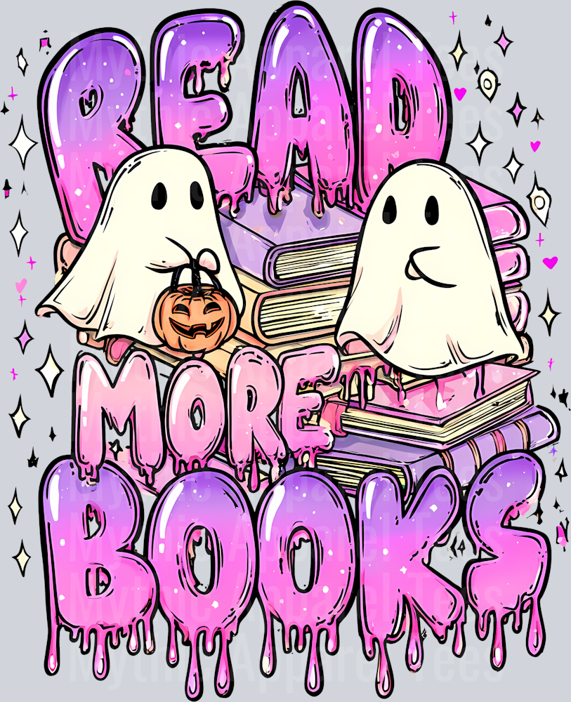 Read more books Png, Spooky Book Club Png, Spooky Reading Bookish Lover Png, Spooky Season Png, Halloween Png, Girly Halloween Png_processed