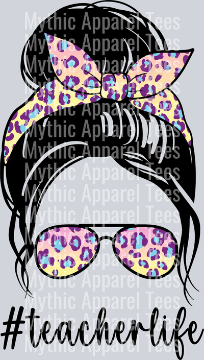 TEACHER LIFE sassy girl DTF Teacher Transfers