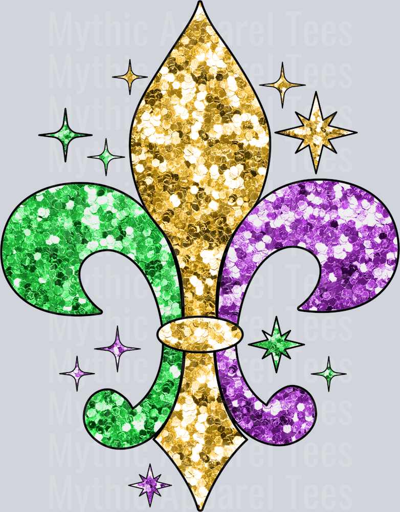 AZ744 Mardi Gras Rhinestone