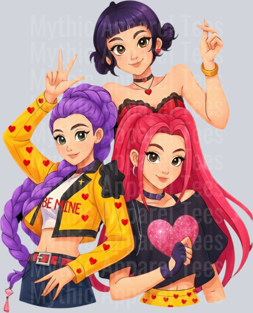 K-Pop Demon Hunters DemonX Valentines Day Transfers