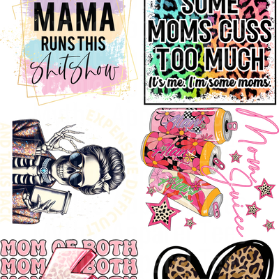 MOMS VARIETY 3 GANG SHEET 10 FULL SIZE IMAGES