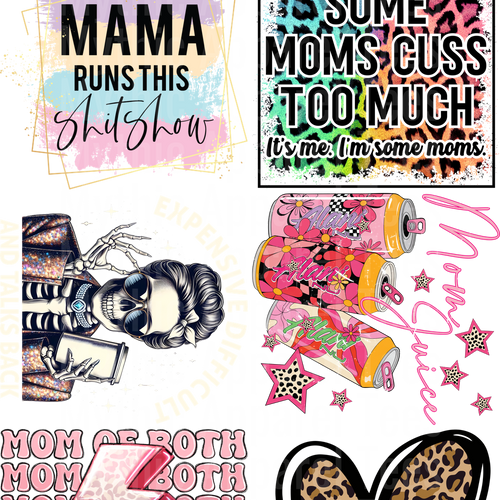MOMS VARIETY 3 GANG SHEET 10 FULL SIZE IMAGES