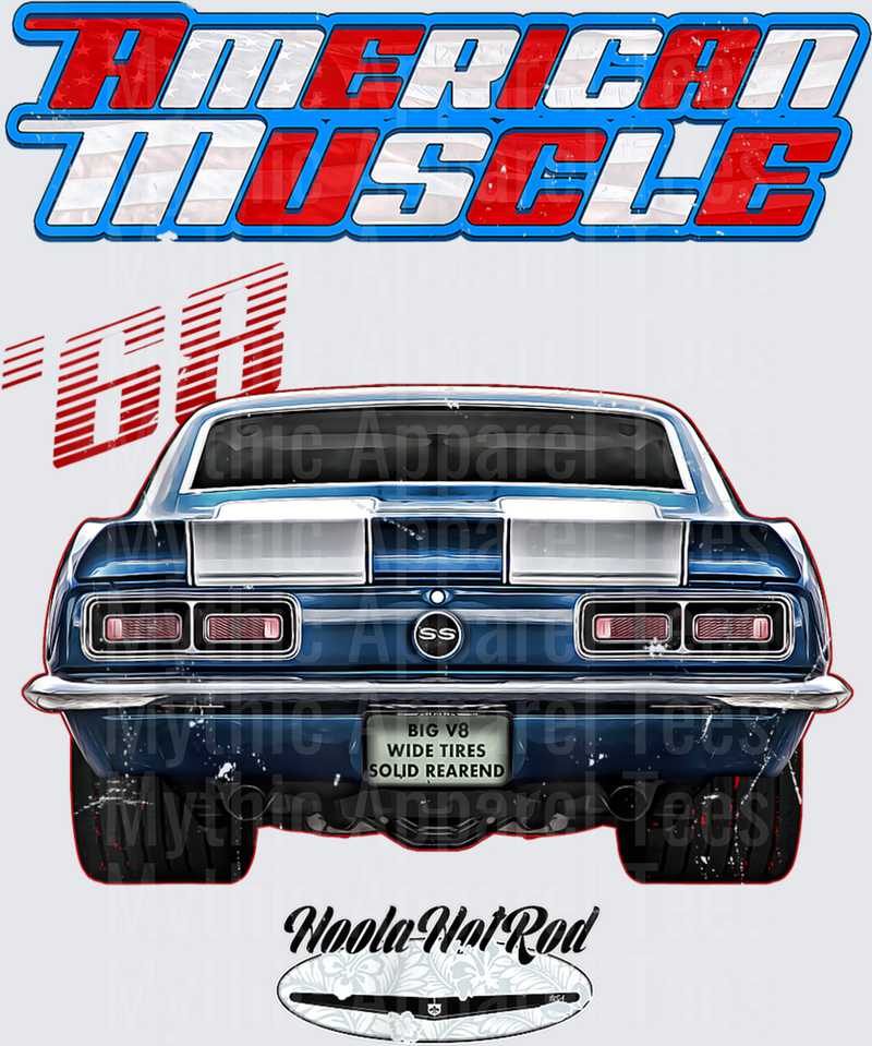 1968 F-Body,SS,RS,Z_28,Z28,Muscle Car,Drag Car,Hoola Hotrod T-Shirt