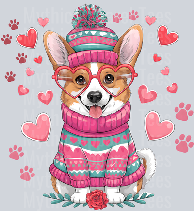 browncorgi Dog Valentines Day