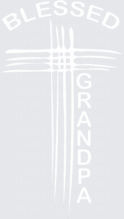 Blessed Grandpa Christian Cross Religious Faith Design