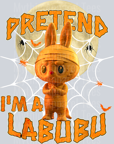 Pretend I_m A Labubu Costume Party Funny Halloween Labubu T-Shirt