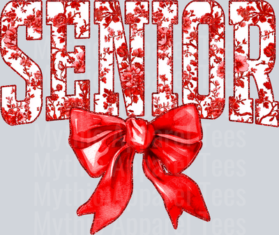 Red Senior College Font Floral Senior Graduation Design
