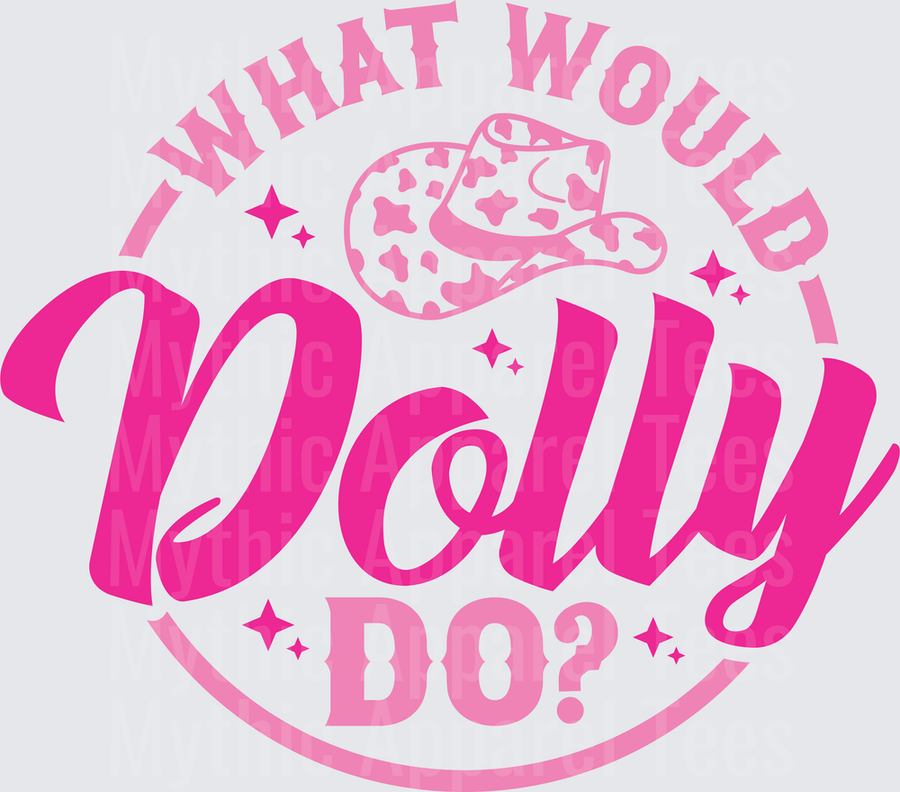 What Would Dolly Do Pink Cowboy Hat Sparkle Country Music Fan Design