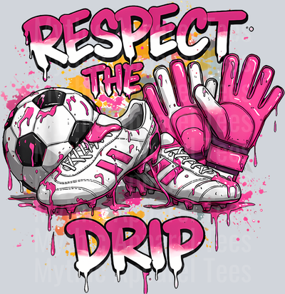 Soccer Ice Cream Sprinkles Theme Youth Gloves Respect The Drip DTF Soccer Transfers