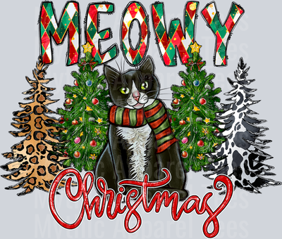 Meowy Christmas Black Cat