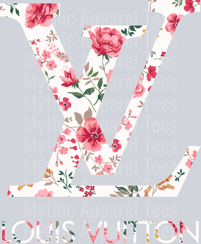 Floral LV Shirt DTF Luis Vuitton Transfers