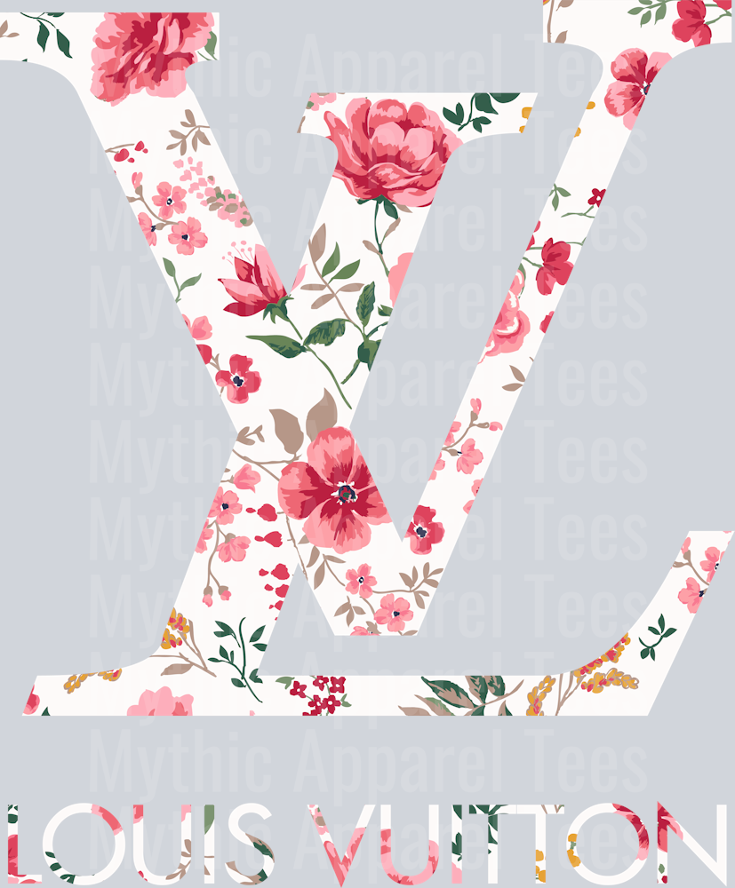Floral LV Shirt DTF Luis Vuitton Transfers