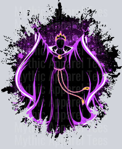 Evil Queen Disney Villain Dark Silhouette Color Splash Crystal Ball Vision