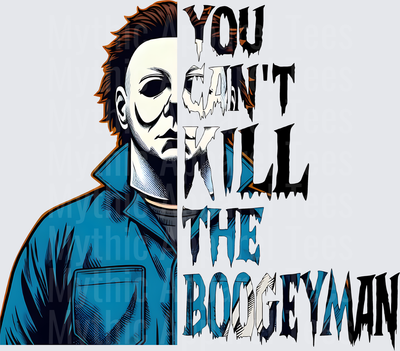 Michael Myers Halloween You Can't Kill The Boogeyman Comic Style Half Face Portrait