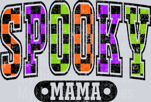 Orange Purple Green Spooky Mama