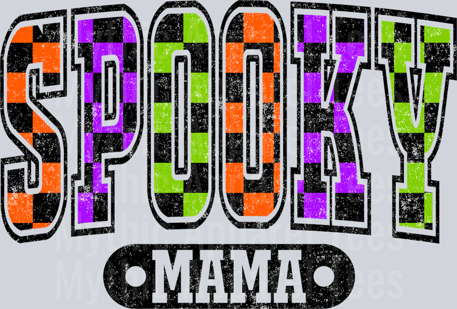 Orange Purple Green Spooky Mama