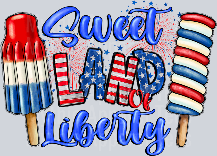 Sweet land of liberty pop sickle 4th of july