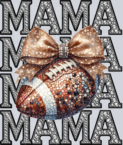 Rhinestone Football Mama School Spirit & Sports
