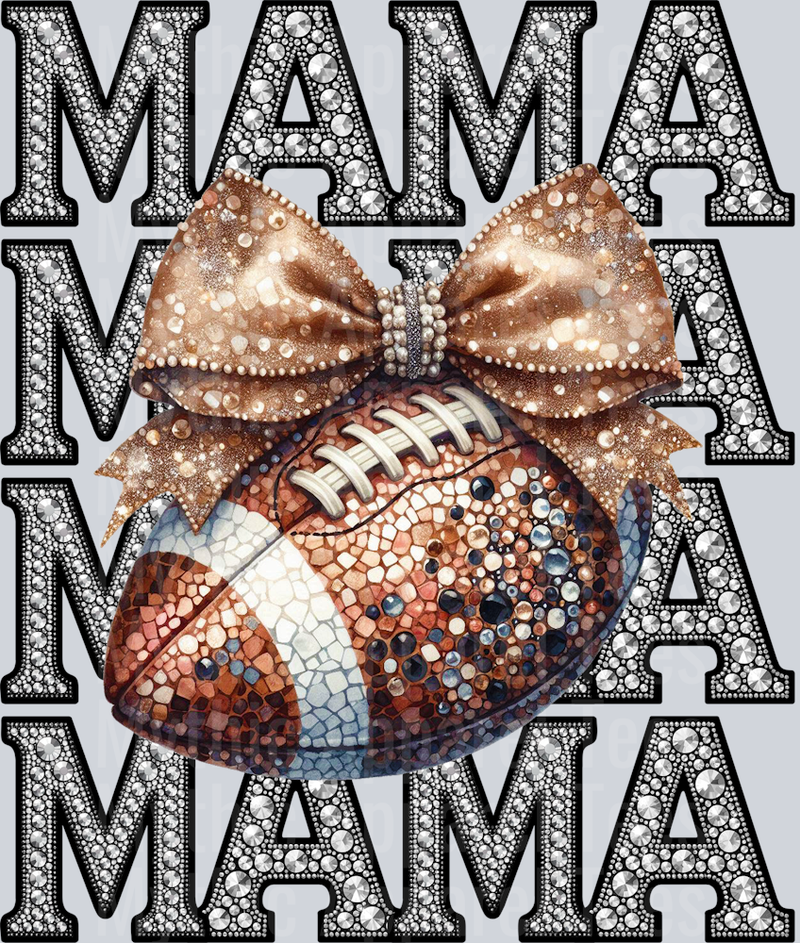 Rhinestone Football Mama School Spirit & Sports