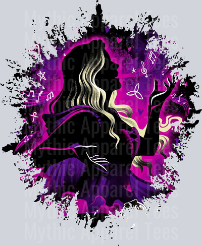 Hocus Pocus Sarah Dark Silhouette Color Splash Crystal Ball Vision