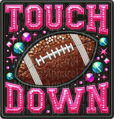 Touchdown Faux Patch Football School Spirit & Sports