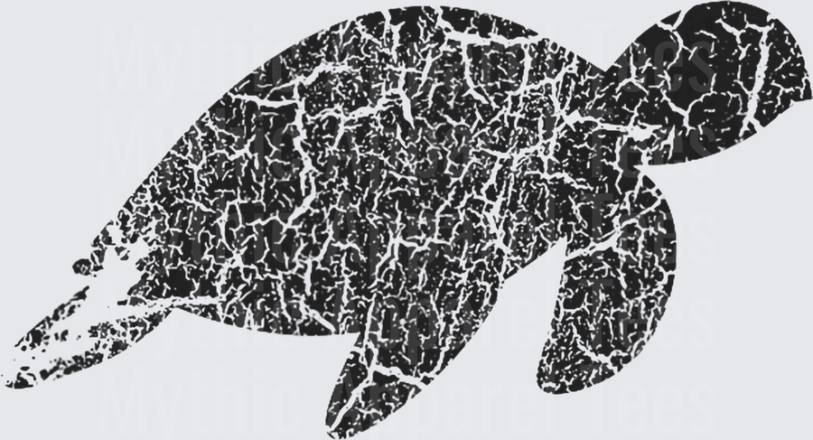 Sea Turtle Distressed Print - Vintage Sea Turtle T-Shirt