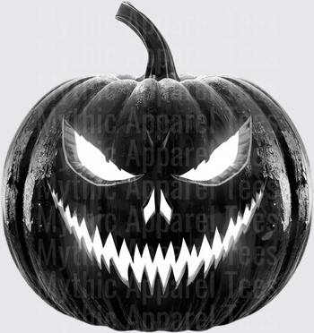 Halloween Black Jack-o-Lantern Evil Grin Pumpkin