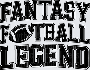 American Football Fantasy Football Legend Bold Varsity Text
