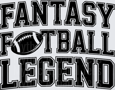 American Football Fantasy Football Legend Bold Varsity Text