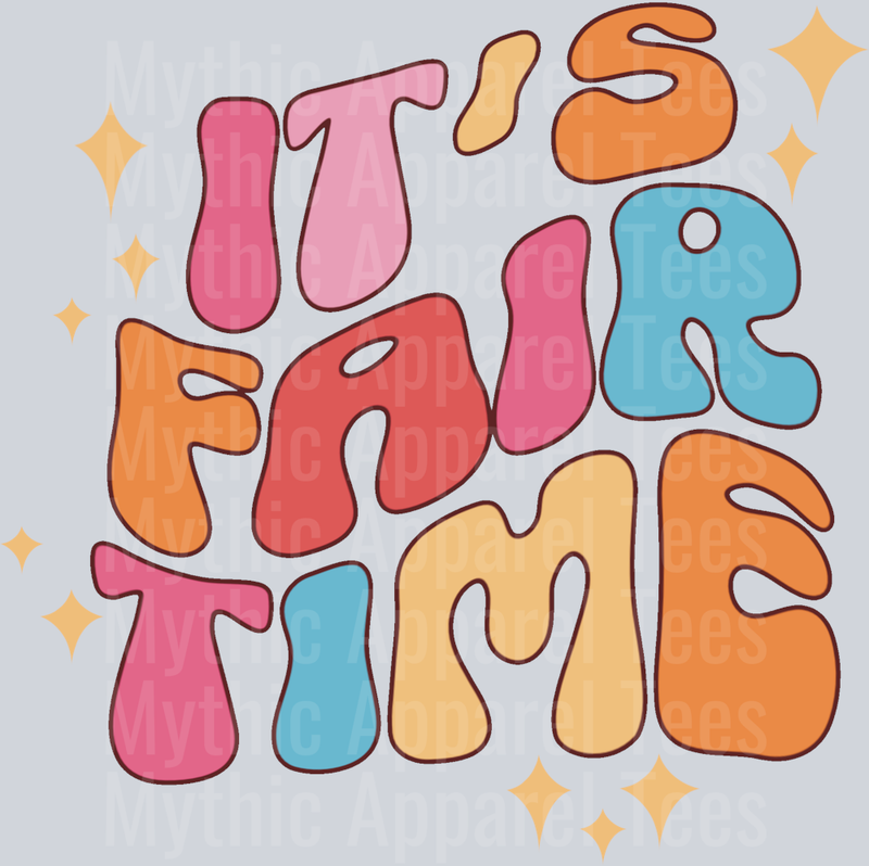 It's Fair Time Pocket Logo DTF Fair Transfers