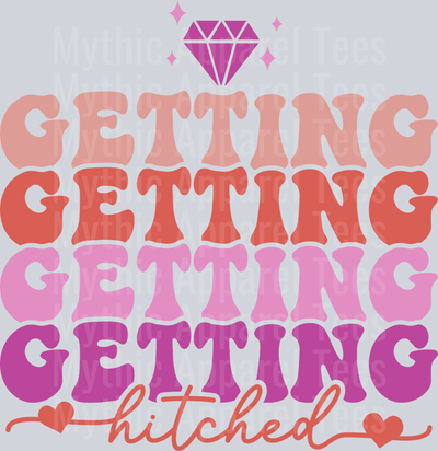 Getting hitched retro DTF Bride Transfers