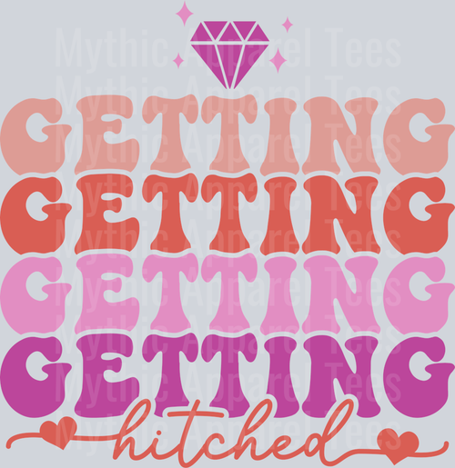 Getting hitched retro DTF Bride Transfers