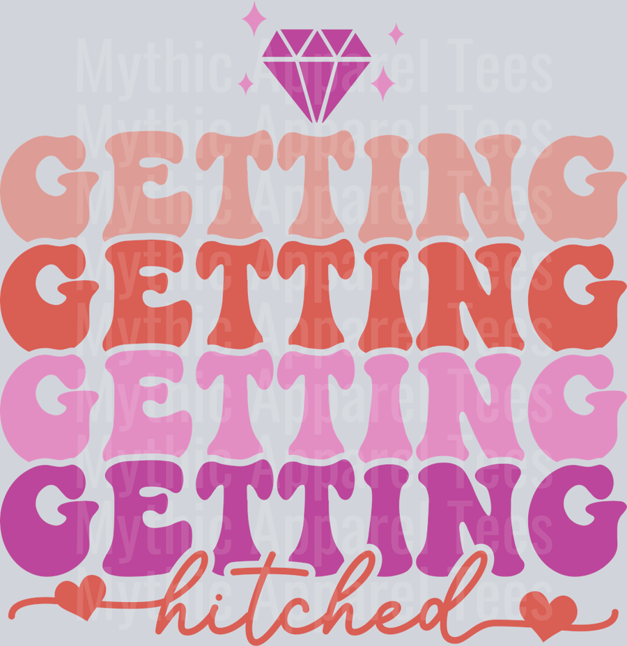 Getting hitched retro DTF Bride Transfers