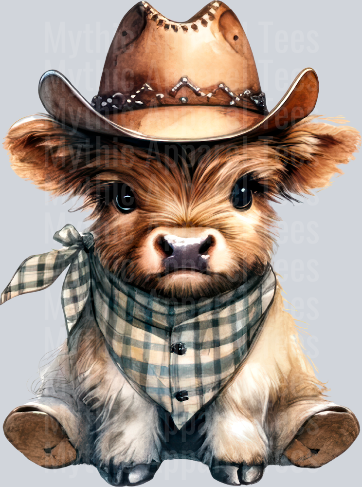 Western highland Cow 5 3 DTF Western Highland Cow Transfers