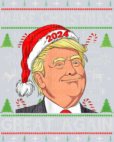 FunnyTrump2024MakeChristmasGreatAgainUglySweater